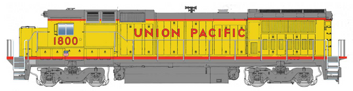 Walthers Mainline 910-9574 HO Scale GE Dash 8-40B Diesel Union Pacific UP 1809