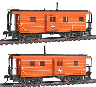 Walthers Platinum Line 932-27663 HO Scale Bay International Bay Window Caboose 2 Pack MILW - NOS