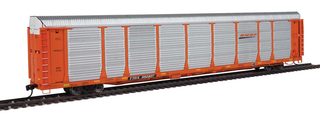 Walthers Proto 920-101348 HO Scale 89' Bi-Level Auto Carrier Orange BNSF 27796 TTGX 952908