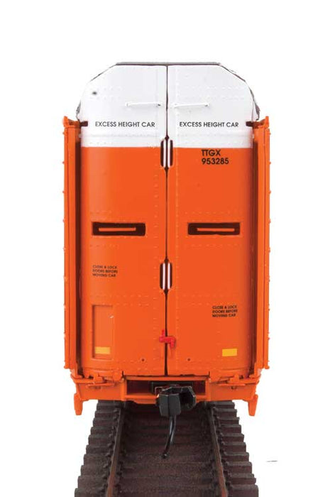 Walthers Proto 920-101350 HO Scale 89' Bi-Level Auto Carrier Orange BNSF 28164 TTGX 953285
