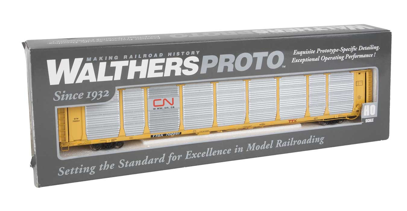 Walthers Proto 920-101352 HO Scale 89' Bi-Level Auto Carrier Canadian National CN/GTW TTGX 702251