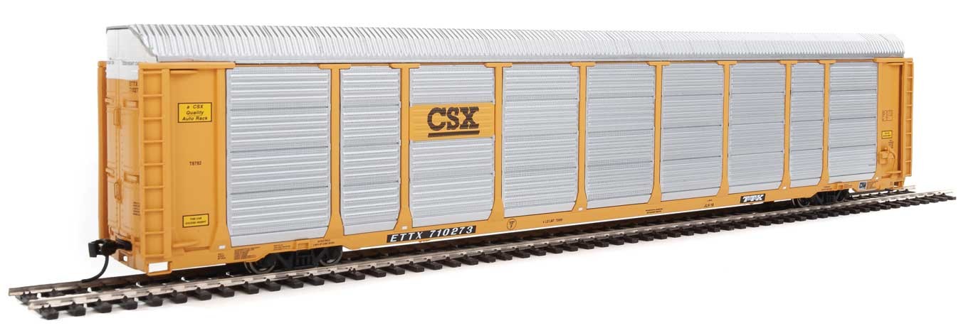 Walthers Proto 920-101424 HO Scale 89' Tri-level Auto Carrier CSX ETTX 710273 