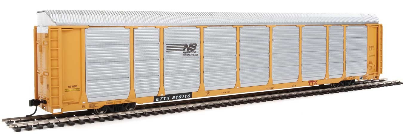 Walthers Proto 920-101428 HO Scale 89' Tri-level Auto Carrier Norfolk Southern NS ETTX 810116 
