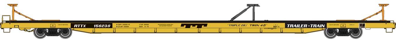 Walthers Proto 920-104218 HO Scale Bethlehem Flush-Deck Flatcar TTX "Triple 28" RTTX 156238