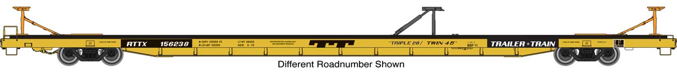 Walthers Proto 920-104219 HO Scale Bethlehem Flush-Deck Flatcar TTX "Triple 28" RTTX 159075
