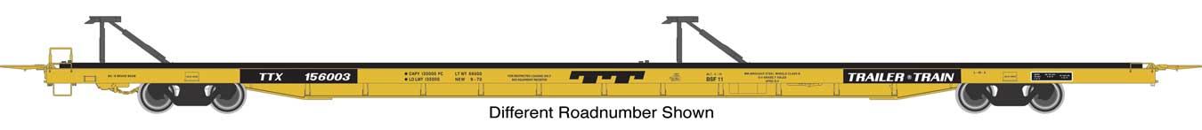 Walthers Proto 920-104226 HO Scale Bethlehem Flush-Deck Flatcar Trailer Train TTX 158388