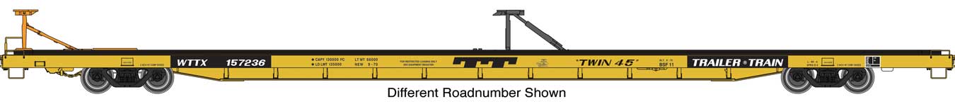 Walthers Proto 920-104228 HO Scale Bethlehem Flush-Deck Flatcar TTX "Twin 45" WTTX 157939
