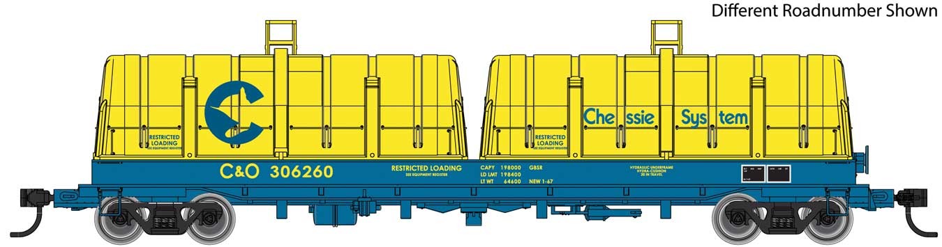 Walthers Proto 920-105239 HO Scale 50' Evans Cushion Coil Car Chessie System C&O 306260 