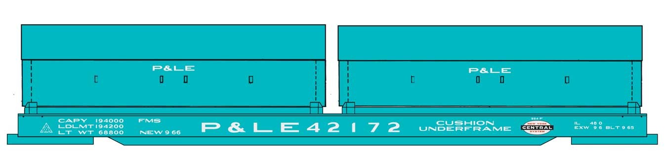 Walthers Proto 920-105248 HO Scale 50' Evans Cushion Coil Car NYC/P&LE 42172 