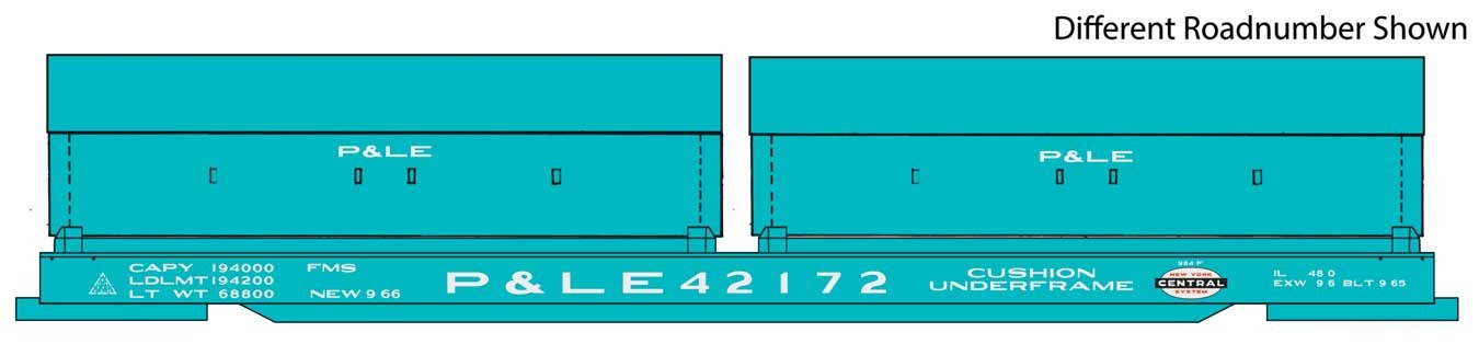 Walthers Proto 920-105250 HO Scale 50' Evans Cushion Coil Car NYC/P&LE 42193 