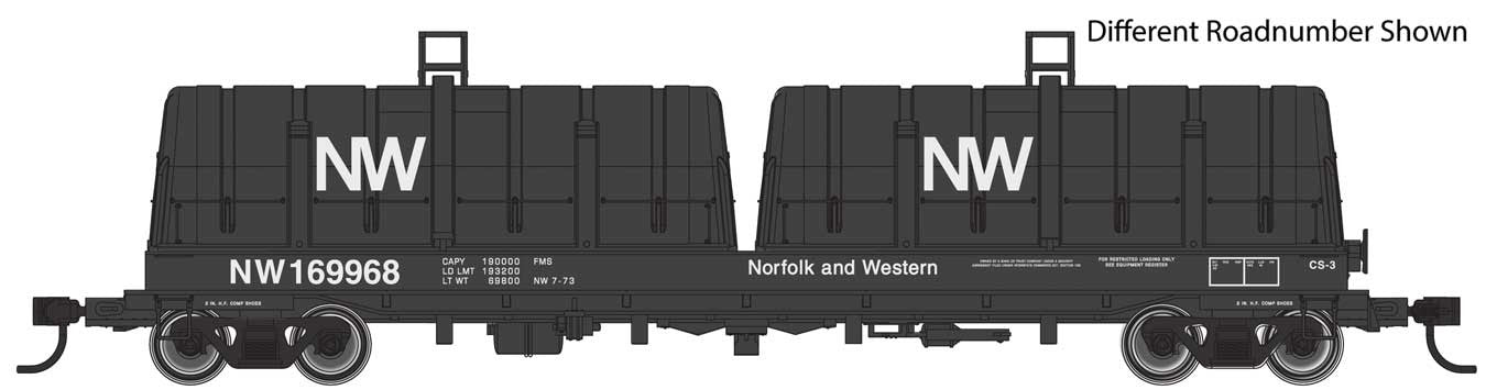 Walthers Proto 920-105252 HO Scale 50' Evans Cushion Coil Car Norfolk & Western N&W 169976 