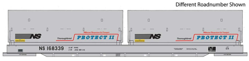 Walthers Proto 920-105256 HO Scale 50' Evans Cushion Coil Car Norfolk Southern NS 168346 