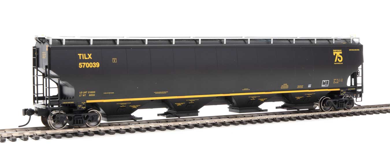 Walthers Proto 920-105860 HO Scale 67' Trinity 6351 4 Bay Hopper "Trinity 75th" TILX 570039
