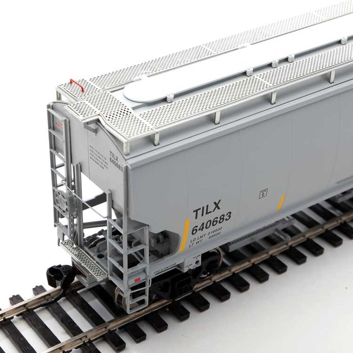 Walthers Proto 920-105864 HO Scale 67' Trinity 6351 4 Bay Hopper Trinity Leasing TILX 640683