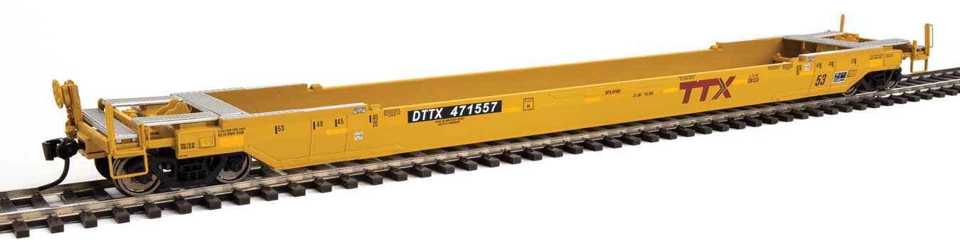 Walthers Proto 920-109035 HO Scale Rebuilt 53' All Purpose Well Car "Red Logo" TTX DTTX 471557