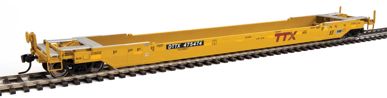 Walthers Proto 920-109036 HO Scale Rebuilt 53' All Purpose Well Car "Red Logo" TTX DTTX 475474