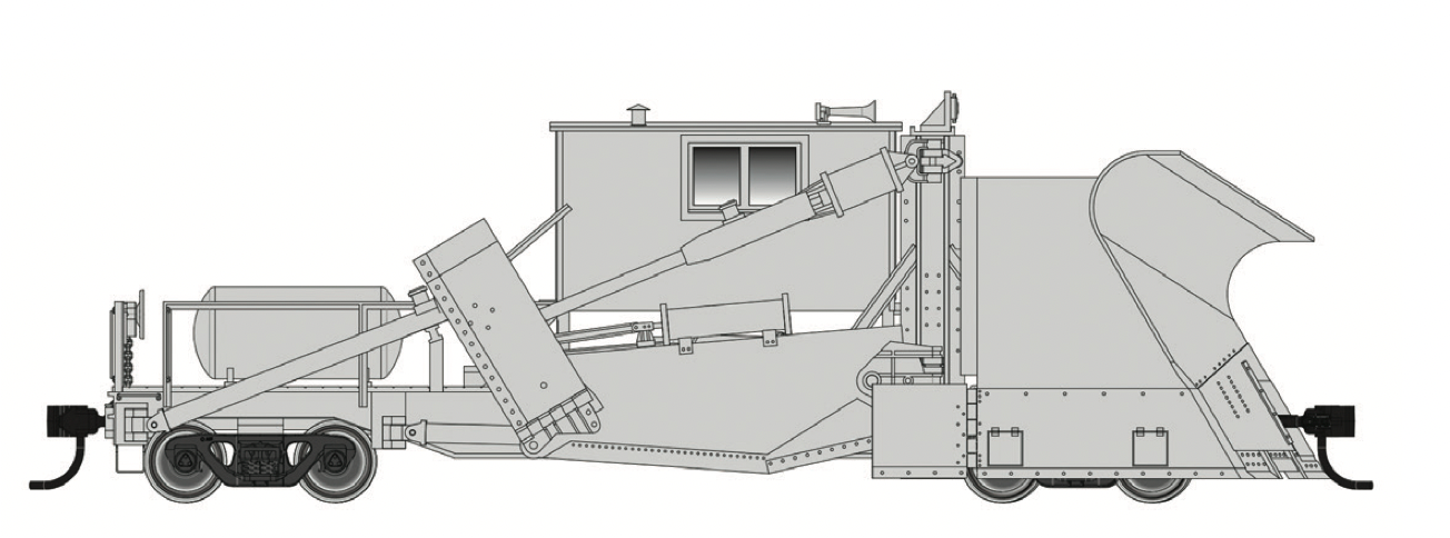 Walthers Proto 920-110133 Jordan Spreader Maintenance-of-Way - Gray