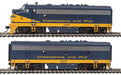 Walthers Proto 920-40913 HO Scale EMD F7 AB Diesel Set Chesapeake & Ohio C&O 7050 7527 DCC Sound - U