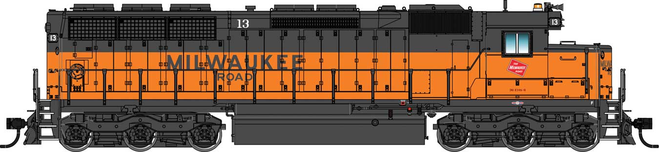 Walthers Proto 920-41153 HO Scale EMD SD45 Diesel Milwaukee Road MILW 13 DCC LokSound
