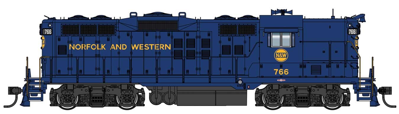 Walthers Proto 920-42705 HO Scale EMD GP9 Phase II Norfolk & Western N&W 766 DCC Sound 