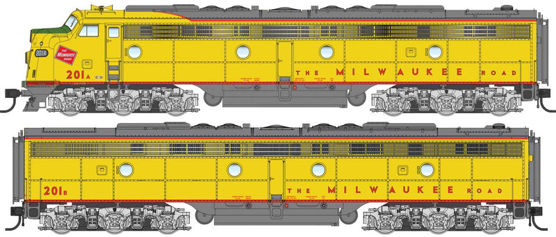 Walthers Proto 920-49950 HO Scale EMD E9A-B Diesel Set Milwaukee Road MILW 201A/201B