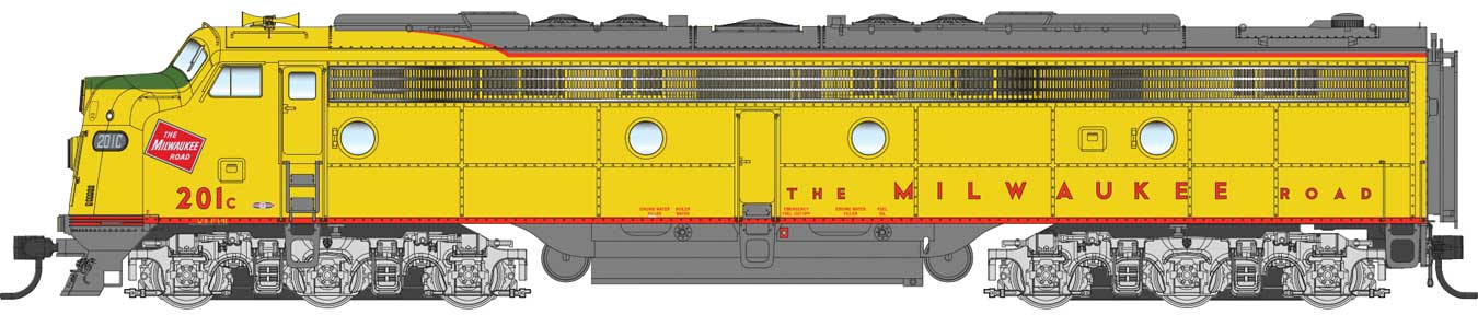Walthers Proto 920-49952 HO Scale EMD E9A Diesel Milwaukee Road MILW 201C