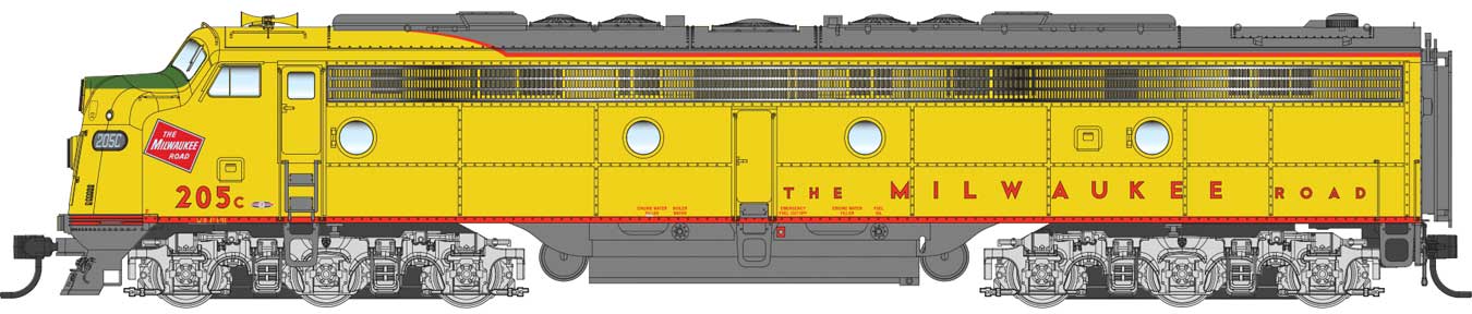 Walthers Proto 920-49953 HO Scale EMD E9A Diesel Milwaukee Road MILW 205C