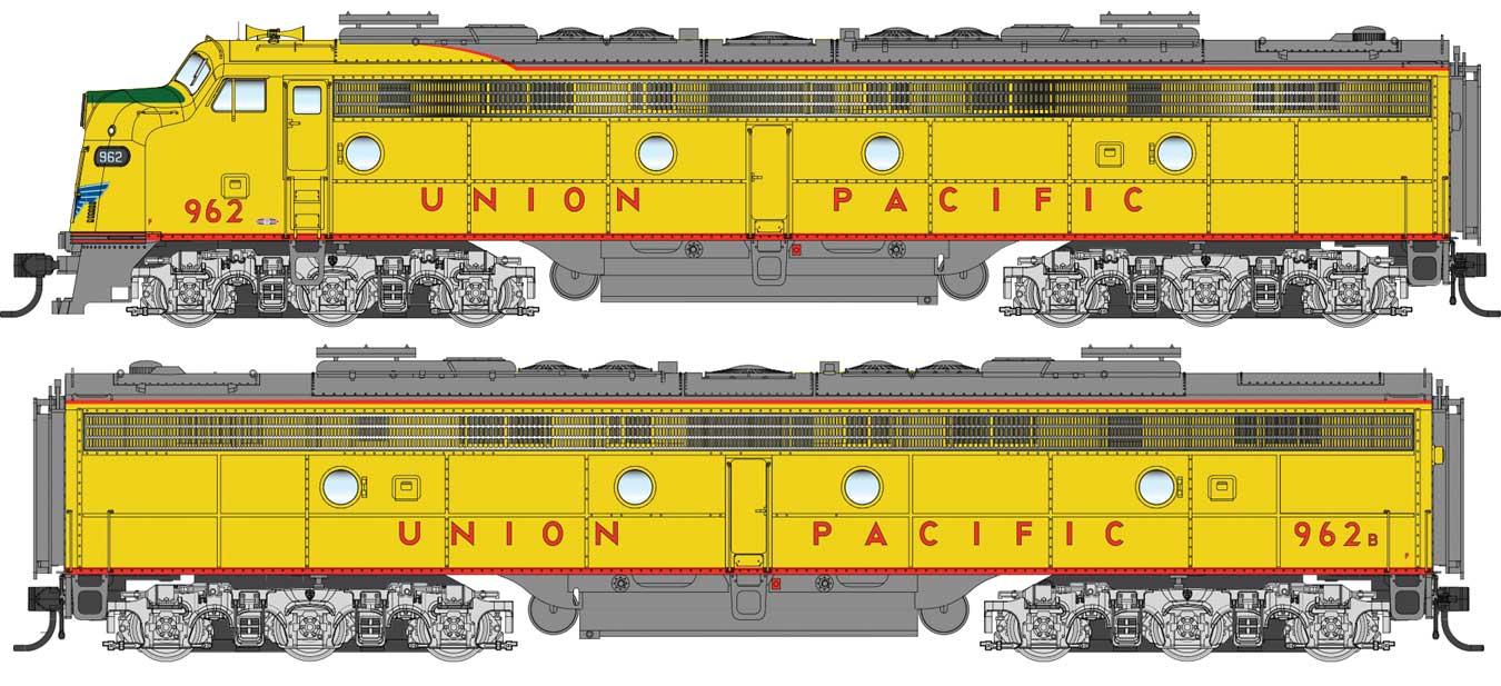 Walthers Proto 920-49954 HO Scale EMD E9A-B Diesel Set Union Pacific UP 962/962B