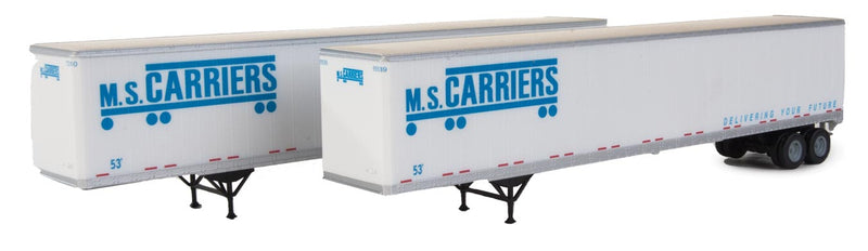 Walthers SceneMaster 949-2463 HO Scale 53' Stoughton Trailer MS Carriers 2-Pack