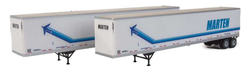 Walthers SceneMaster 949-2465 HO Scale 53' Stoughton Trailer Marten 2-Pack