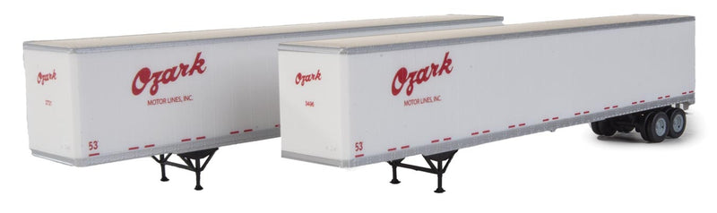 Walthers SceneMaster 949-2466 HO Scale 53' Stoughton Trailer Ozark 2-Pack