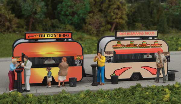 Walthers SceneMaster 949-2904 HO Scale BBQ and Taco Food Trailers