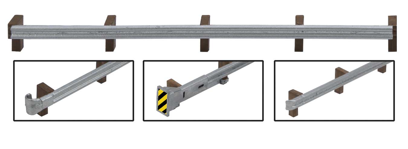 Walthers SceneMaster 949-4176 Highway Guardrails Kit 12 Pack