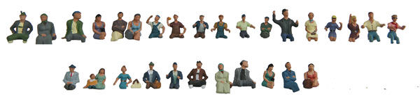 Walthers SceneMaster 949-6034 HO Scale Coach Passengers Seated Figures 30 Pack