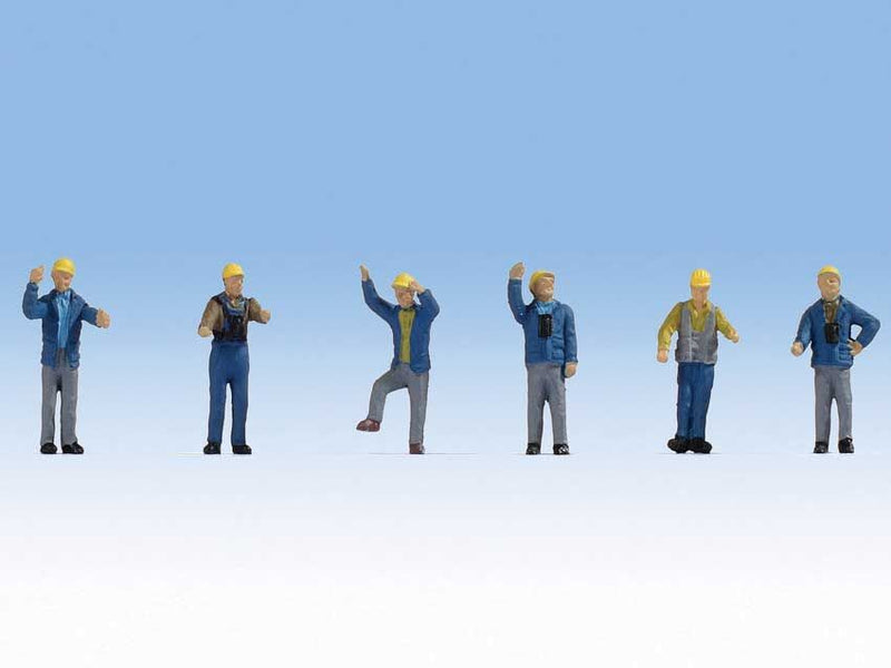Walthers SceneMaster 949-6046 HO Scale 1960's 1970's Yard Crewman Figures 6 Pack
