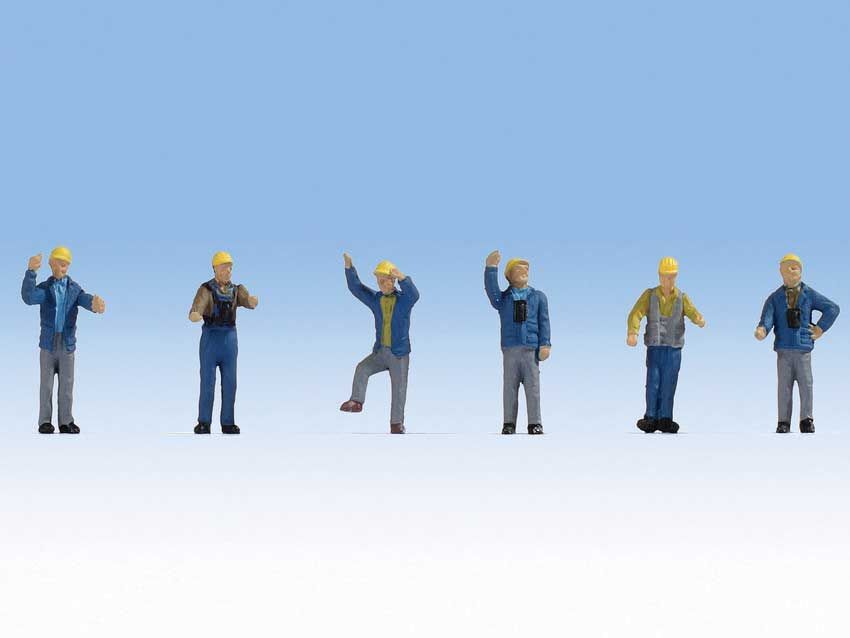 Walthers SceneMaster 949-6046 HO Scale 1960's 1970's Yard Crewman Figures 6 Pack