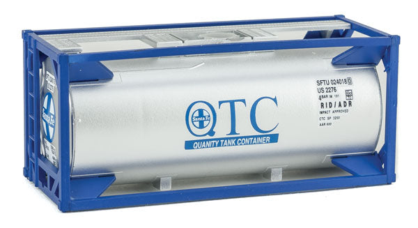 Walthers SceneMaster 949-8107 HO Scale 20' Tank Container Kit Santa Fe