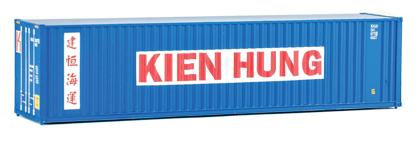 Walthers SceneMaster 949-8217 40' High Cube Corrugated Side Intermodal Container Kn Hung