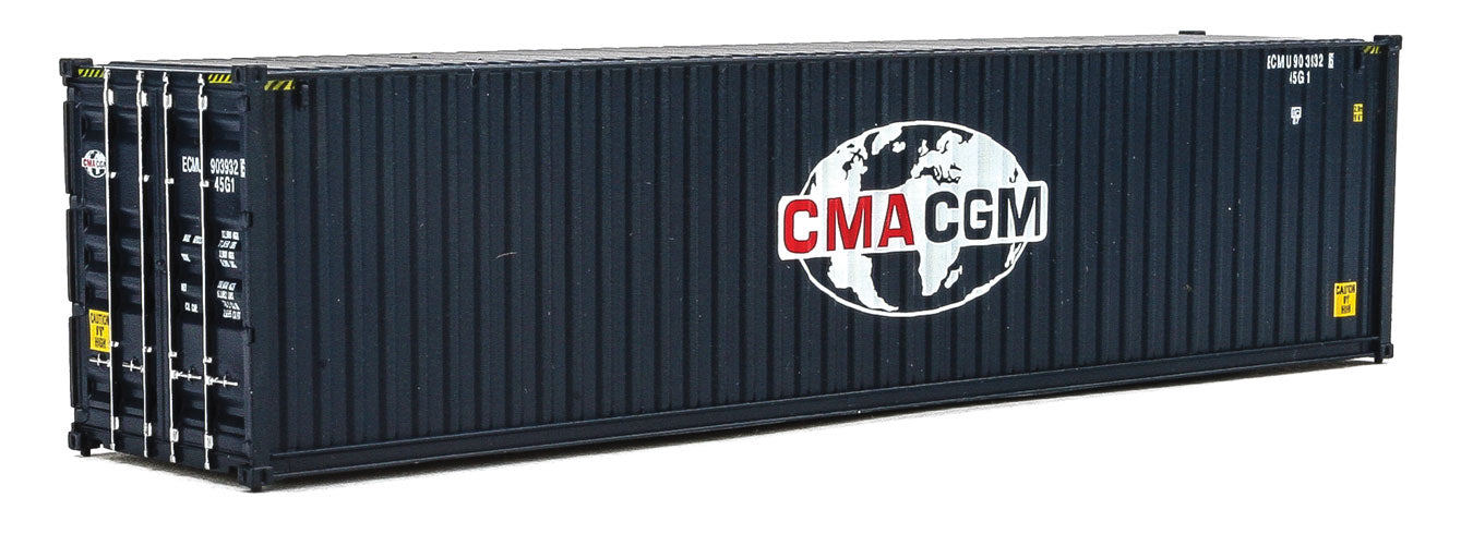 Walthers SceneMaster 949-8260 40' High Cube Corrugated Side Intermodal Container CMA-CGM