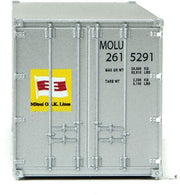 Walthers SceneMaster 949-8657 HO Scale 20' Smooth Side Container Mitsui OSK Lines MOUL