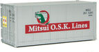 Walthers SceneMaster 949-8657 HO Scale 20' Smooth Side Container Mitsui OSK Lines MOUL