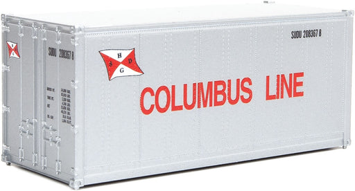 Walthers SceneMaster 949-8663 HO Scale 20' Smooth Side Container Columbus Line SUDU 