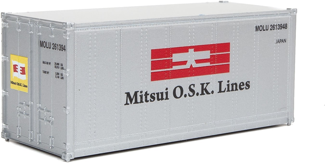 Walthers SceneMaster 949-8665 HO Scale 20' Smooth-side Container Mitsui OSK Lines MOLU