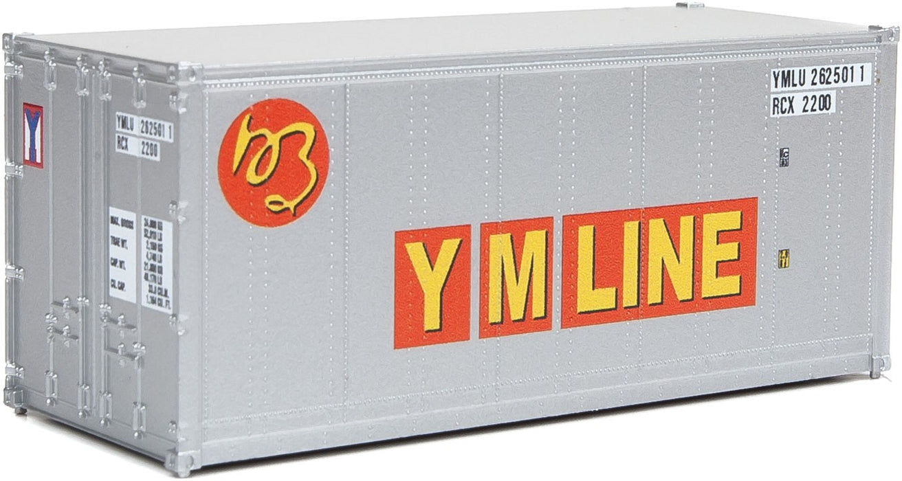 Walthers SceneMaster 949-8667 HO Scale 20' Smooth Side Container YM Line YMLU 