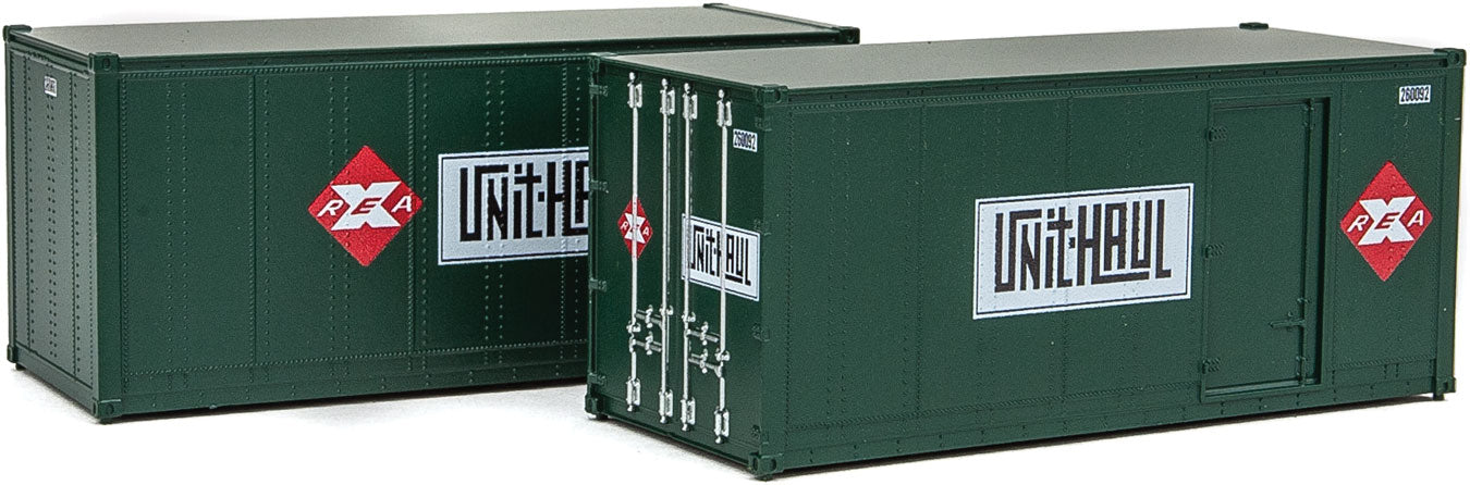 Walthers SceneMaster 949-8680 HO Scale 20' Smooth Container with Side Door Railway Express REA