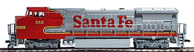 Walthers Trainline 931-168 HO Scale GE Dash 8-40B Diesel Santa Fe ATSF 553 - USED