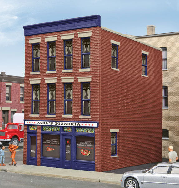 Walthers Trainline 931-813 HO Scale Paul's Pizzeria Assembled Building
