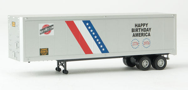 Walthers Scenemaster 949-2316 HO Scale 40' Trailer Chicago & Northwestern CNW 2-Pack