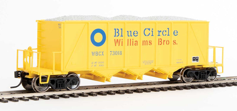 Walthers Proto 920-106016 HO Scale 40' Ortner 100 Ton Aggregate Hopper Blue Circle Cement WBCX 73018