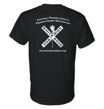 White Rose Hobbies WRH Logo Black T-Shirt Size Medium